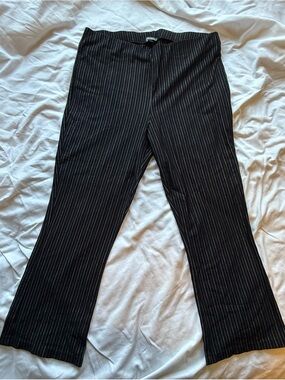 Wild Fable Black Pinstripe High Rise Flare Pants Plus Size 1X